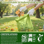 10-13 Gallon Compostable Trash Bags Handle-Tie, Heavy Duty Thick 0.87 Mil - Image 6