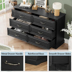 6 Drawer Dresser for Bedroom, Rustic Farmhouse Dresser - Image 5