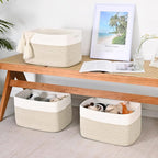 Shelf Baskets for Organizing, Woven Storage Basket for Shelves, Cotton Rope - Image 6