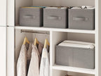 3 Pack Fabric Storage Bins for Shelves | 16.25x12x10in Closet Storage Baskets | - Image 2