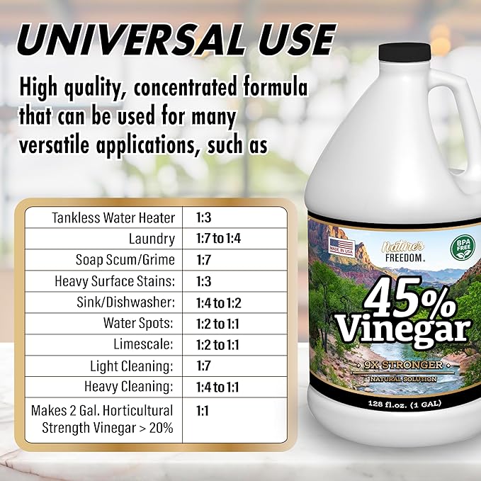 Nature's Freedom 45% Concentrated Vinegar, 1 Gallon - Image 4