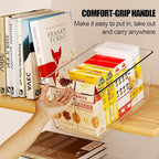 8 Pack Large Clear Plastic Storage Bins, Refrigerator Cabinet Organizers - Image 6
