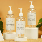 Clear Refillable Shampoo and Conditioner Bottles - Image 7