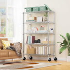 5-Shelf Storage Shelves, Wire Shelving Heavy Duty Metal Storage Shelving Unit - Image 2