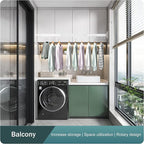 Clothes Drying Rack, Laundry Drying Rack, Clothes Rack Wall Mount, Wall Mounted - Image 4
