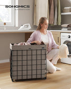 SONGMICS Laundry Hamper, 29 Gal. Laundry Basket, Collapsible Clothes Hamper - Image 2