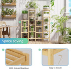 SMIBUY Bathroom Storage Shelf, 5-Tier Bamboo Rack Organizer - Image 5