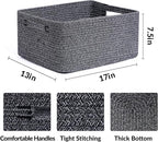 Large Storage Baskets for Shelves, Closet Organizers Bins for Clothes Blanket - Image 2