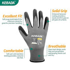 Kebada Safety Work Gloves, 120 Pairs Bulk Pack, Touchscreen, PU Coated - Image 2