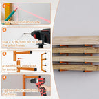 2-Pack Lumber Storage Rack, Wood Storage Racks Wall Mount, Heavy Duty Garage - Image 6
