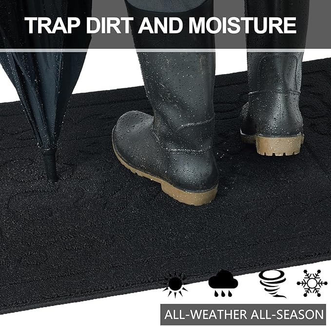 FONEYI Indoor Door Mat 32" x 48", Dirt Trapper Door Mats Non-Slip Entryway Rugs - Image 4