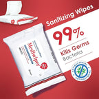 Mediwiper 20 Count Alcohol-Free Sanitizing Wipes Disinfecting Large Unscented - Image 2