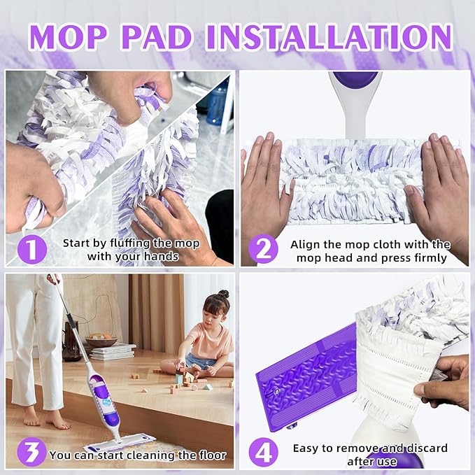 20 Count ‌Disposable Heavy-Duty Power Mop Pads Refills - Image 6