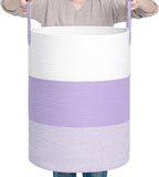 CLHMILY&Z 100L Laundry Basket Round Storage Rope Basket by ClhmilyZ