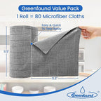 Greenfound Microfiber Cleaning Cloth Roll -80 Pack, Tear Away Towels - Image 2