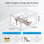 12 Pack Hard Sturdy Thickened Rigid XX Large Shoe Storage Organizer - Image 4