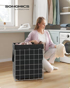SONGMICS Laundry Hamper, 23.8 Gal. Laundry Basket, Collapsible Clothes Hamper - Image 2
