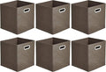 Amazon Basics Collapsible Cube Storage Organizer Bins, 10.5 x 10.5 x 11 inches by AmazonBasics