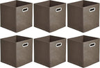 Amazon Basics Collapsible Cube Storage Organizer Bins, 10.5 x 10.5 x 11 inches by AmazonBasics