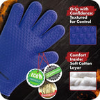 KITCHEN PERFECTION S Silicone Smoker Oven Gloves -Extreme Heat Resistant BBQ - Image 2