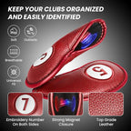 FINGER TEN Golf Club Covers for Irons Magnetic Value 11 Pack, Synthetic Leather - Image 3