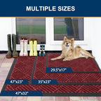 Smiry Front Door Mat Outside Entrance, Heavy Duty Outdoor Indoor Mat, Natural - Image 2