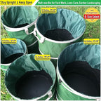 2-Pack 24 Gallon Collapsible Trash Can Solid Bottom - Image 7