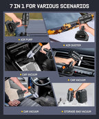 Car Vacuum Portable Cordless, 35000PA High Power Suction & Blower, Cordless - Image 6
