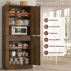 Unikito 71" Farmhouse Kitchen Pantry Storage Cabinet - Image 4