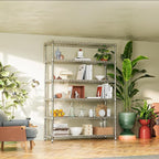 IZEUK 6-Tier Heavy Duty Metal Wire Shelving Unit, Adjustable Storage Rack - Image 7