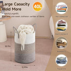 CLHMILY&Z 40L Laundry Basket Round Storage Rope Basket - Image 4