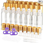 ULG 24-Pack Essential Oil Roller Bottles 10ml, Empty Bottles by ULG
