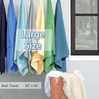 VOOVA & MOVAS Red Bath Towels, 4 Pack Large 30" x 56" - Image 4
