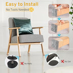 24PCS Square Chair Leg Floor Protectors, Furniture Sliders, Chair Leg Protectors - Image 5