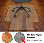 Azadx Office Chair Mat for Hardwood Floor and Tile Floor 30 x 48'', Plastic Mat - Image 3