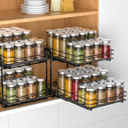 RCHYFEED Spice Rack Organizer for Cabinet, 2 Tier Pull Out Spice Racks for - Image 4
