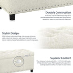 BELLEZE 47" Storage Ottoman, Storage Bench - Image 8