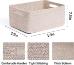 Large Storage Baskets for Organizing, Closet Shelf Baskets for Clothes Blanket - Image 2
