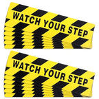 Boao 12 Pieces Watch Your Step Stickers Sign 6 x 24 Inch Caution Watch Your by Boao