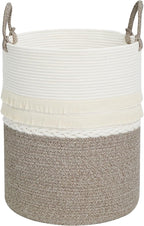 danpinera 79 L Large Laundry Basket, Tall Woven Cotton Storage Hamper by danpinera