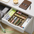 Acacia Wood Silverware Drawer Organizer, Kitchen Utensil Cutlery Drawer - Image 4