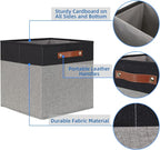 Temary 13 x 13 Storage Cubes Foldable Storage Cubes 4 Pack Canvas Storage Bin - Image 3