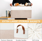 DULLEMELO 70L Extra Large Storage Bin, Collapsible Storage Box, Fabric Clothes - Image 4