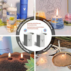 Sandalwood Scented Black Pearled Candle 18oz Luxury Sand Candle Granulated Wax - Image 4