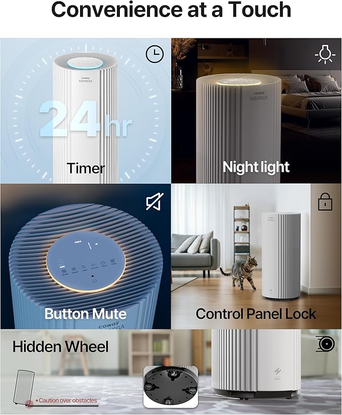 COWAY Air Purifiers for Large Room Whole Home Up to 3, True HEPA Filter for - Image 10
