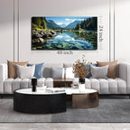 GUGIKA Landscape Wall Art for Living Room, Mountain and Lake Wall-Decor for - Image 7