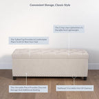 BELLEZE 47" Storage Ottoman, Storage Bench - Image 7