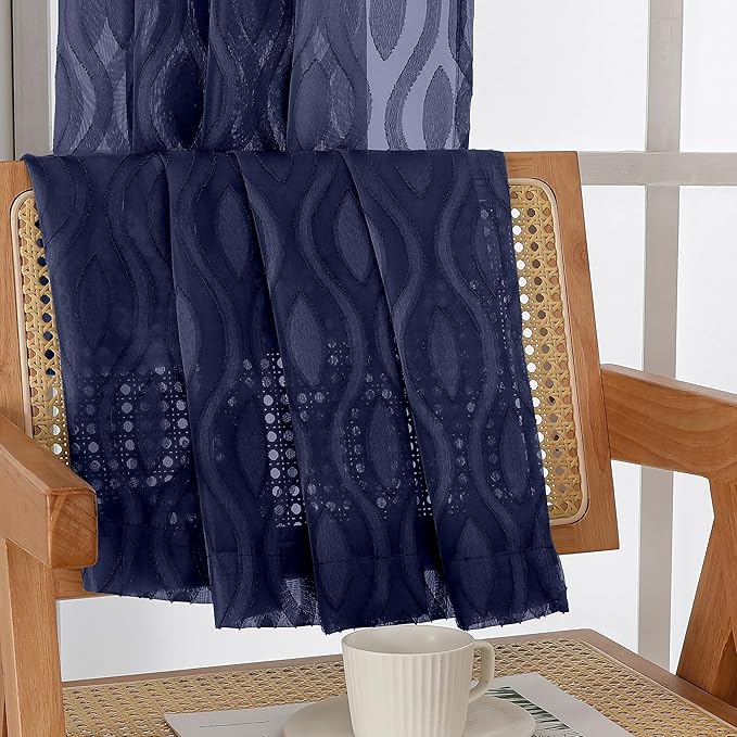 Aiyufeng Navy Blue Curtains - Image 9