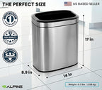 Alpine Stainless Steel Open Top Trash Can 5 Gallon - 20L Garbage Can - Image 4