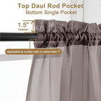 Chyhomenyc Sheer Chocolate Brown Curtains 90 inches Long 2 Panels, Light - Image 2
